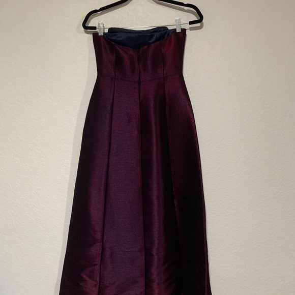 Emporio Armani Purple Strapless Cocktail Gown - Picture 3 of 5